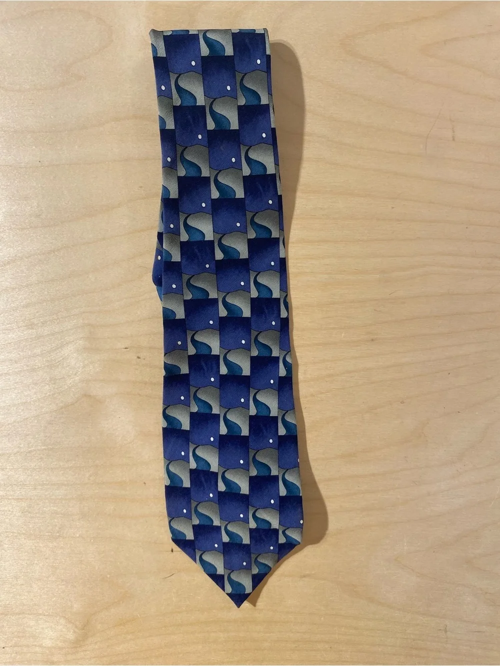 Grateful Dead Blue and Light Blue Geometric Tie (RO)